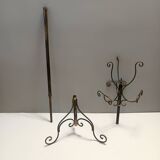 Brass Iron Hat and Coat Rack by Meazza in the Style of Piero Fornasetti, It
