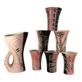 Vintage Vallauris Orangeade Set Signed, 1950-1960