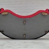 Années 1960, canapé danois 2 places "Banana", meuble en laine, bois de hêtre.