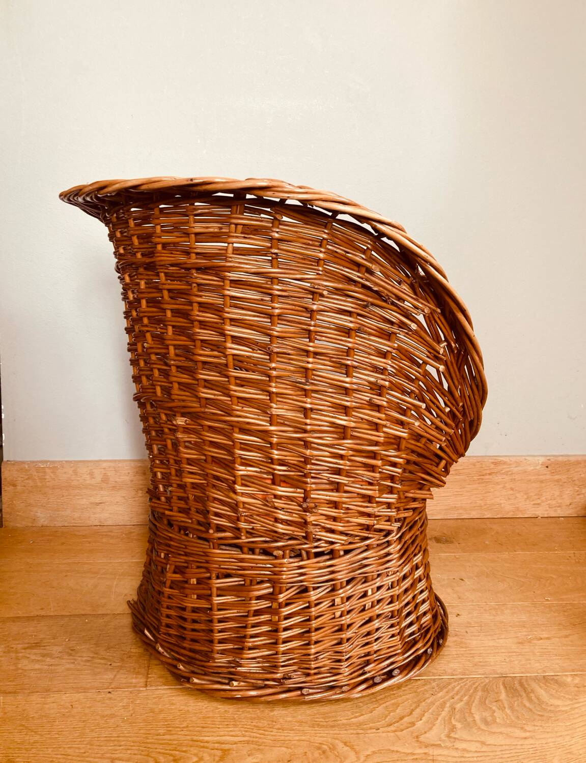 Vintage rattan / wicker armchair for children, 1970s
