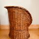 Vintage rattan / wicker armchair for children, 1970s