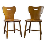 A pair of Swedish dining chairs 1950's