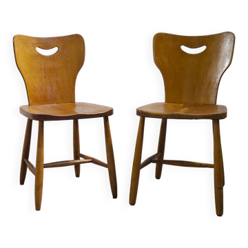A pair of Swedish dining chairs 1950's