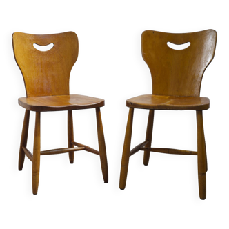 Une paire de chaises à repas suédoises années 1950
