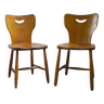 Une paire de chaises à repas suédoises années 1950