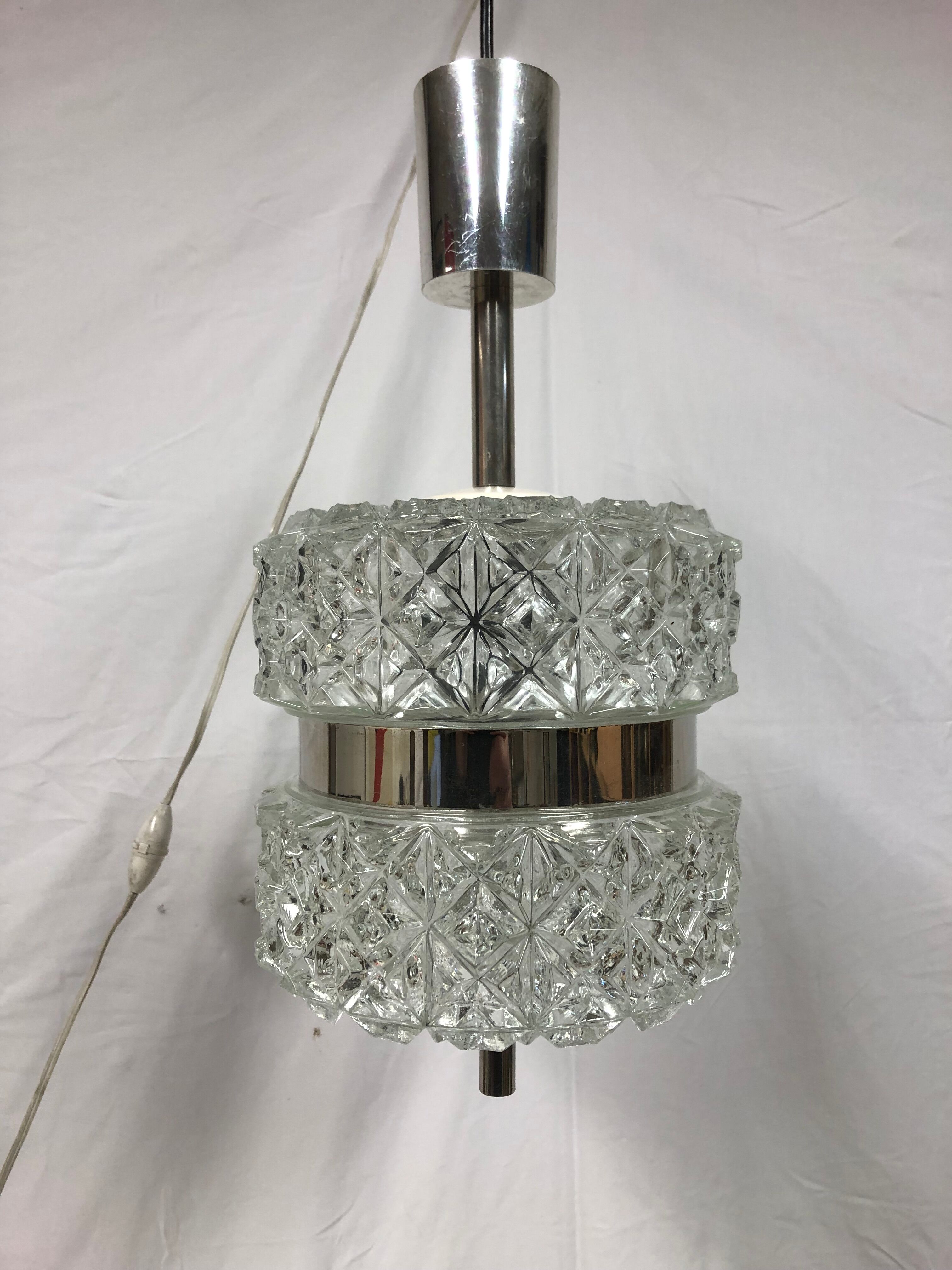 Glass chandelier 1970