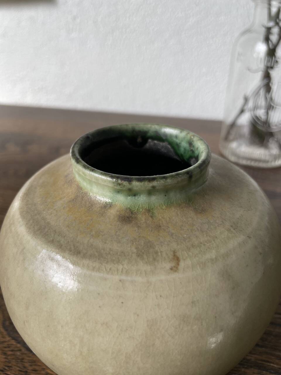 Small glazed ceramic vase