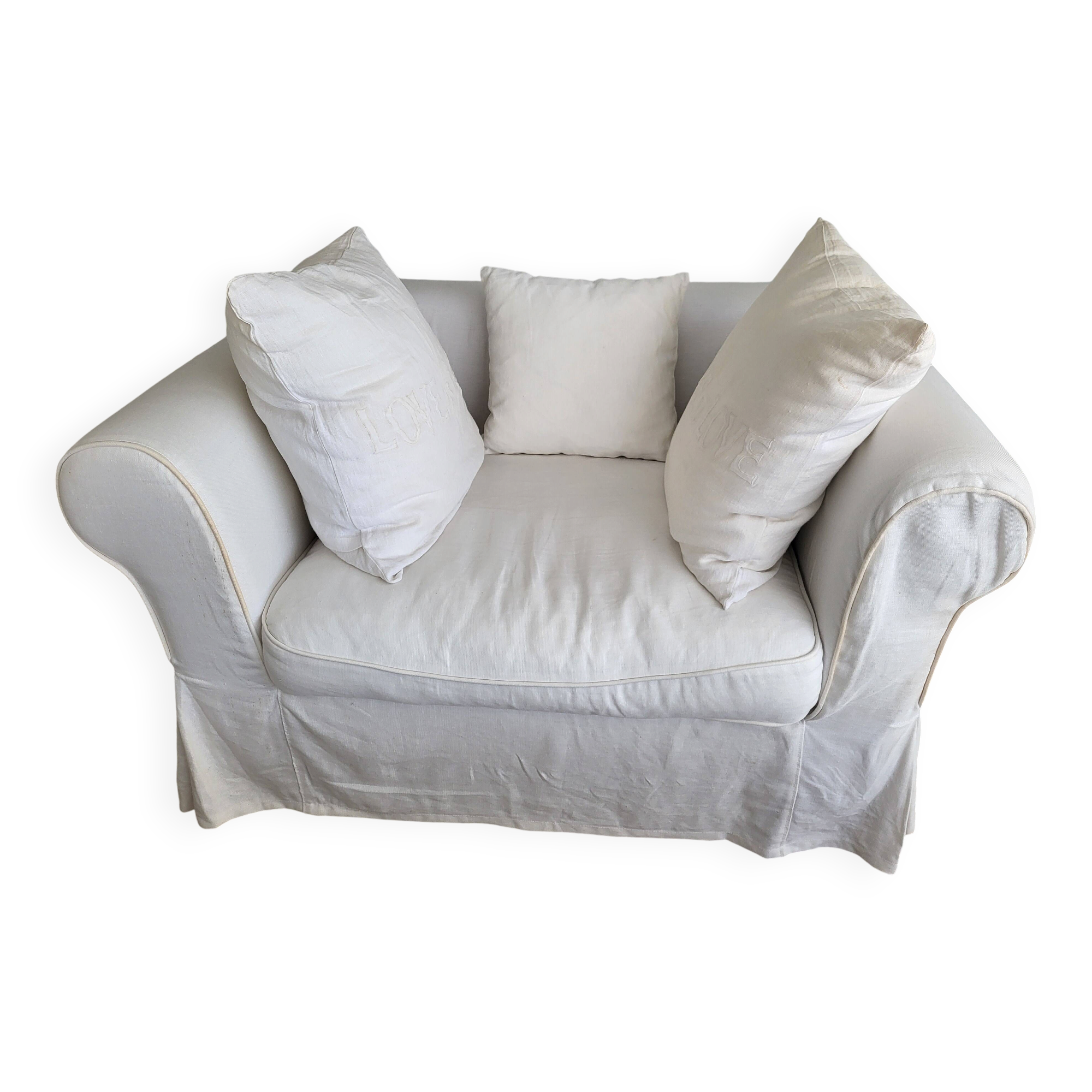 Ivory White Armchair