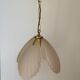 Frosted glass pendant lamp and shell brass