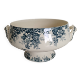 Antique Saint Amand earthenware salad bowl or tureen, Marie-Louise model