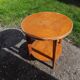 Gueridon vintage placage chêne