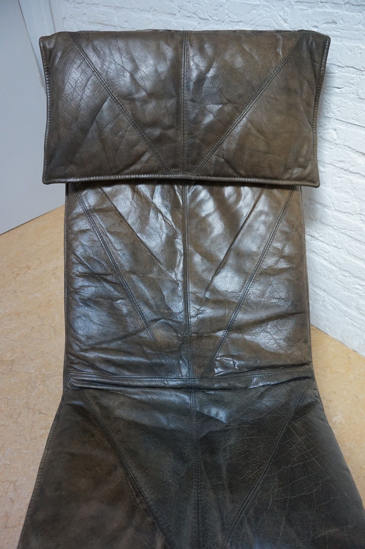 Swedish Leather Skye Lounge Chair by Tord Björklund for Ikea, 1970s