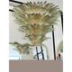 Luxury Venetian Smoked-Fumè and Green “Palmette” Murano Glass Plating Gold