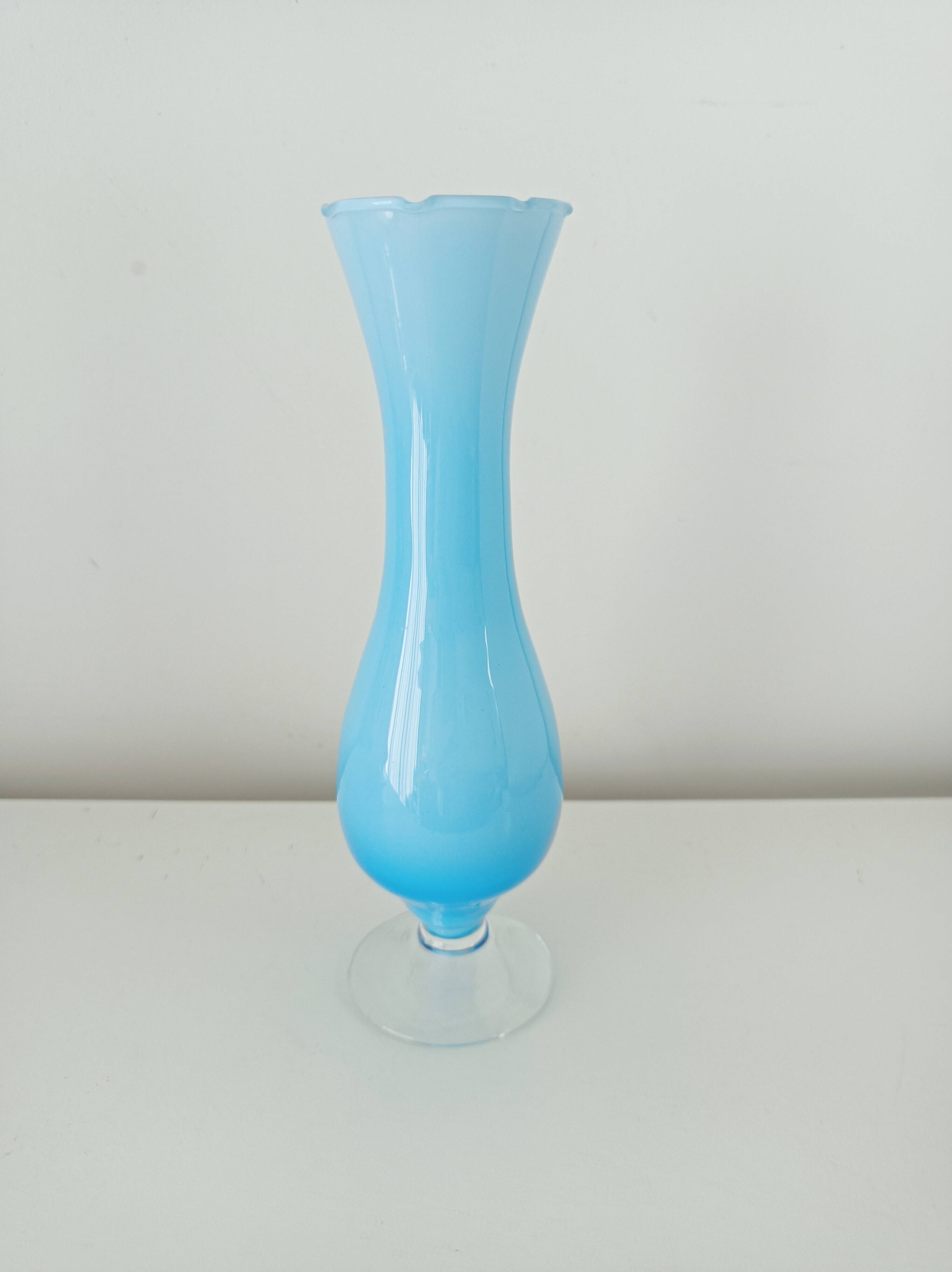Set of 5 pastel opaline soliflore vases