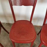 Set de 4 chaises bistrot bois courbé Fischel