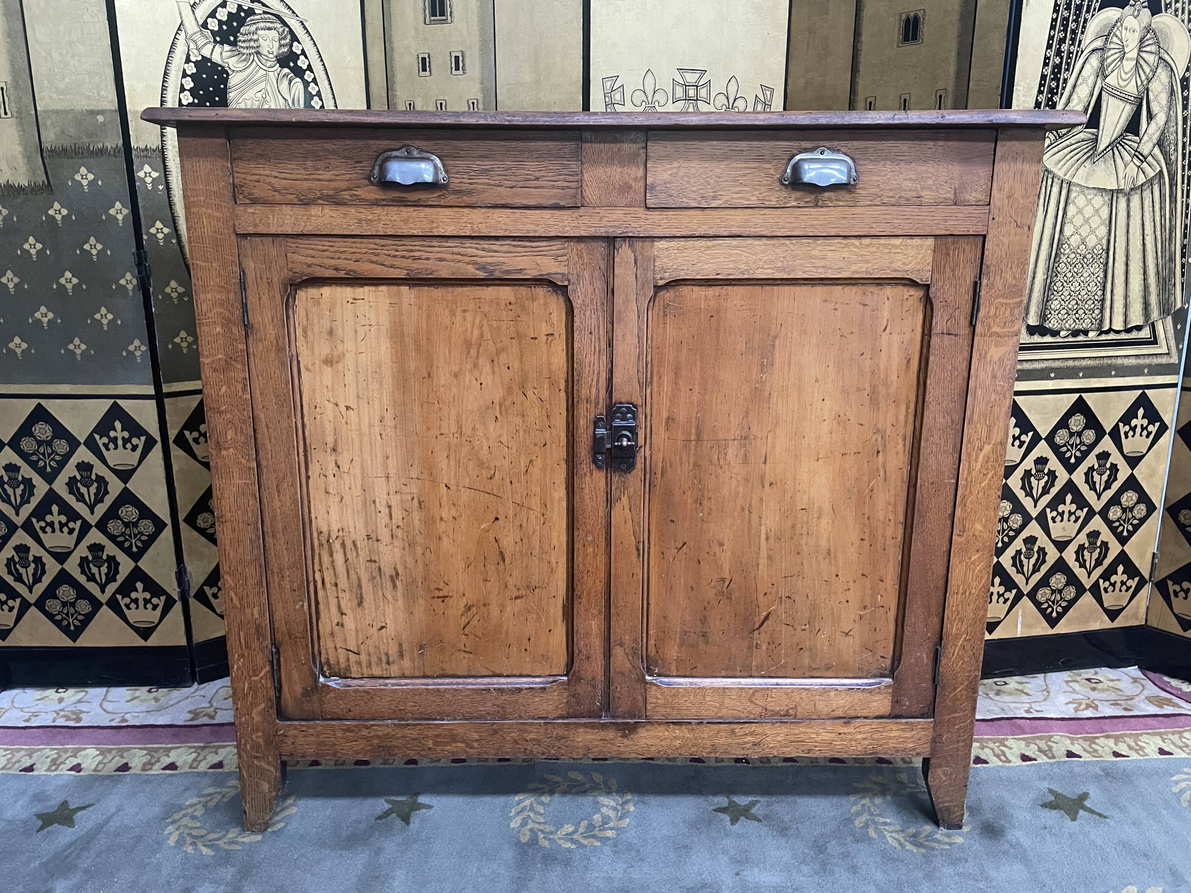 Low Parisian buffet in oak and pear tree 1950