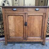 Low Parisian buffet in oak and pear tree 1950