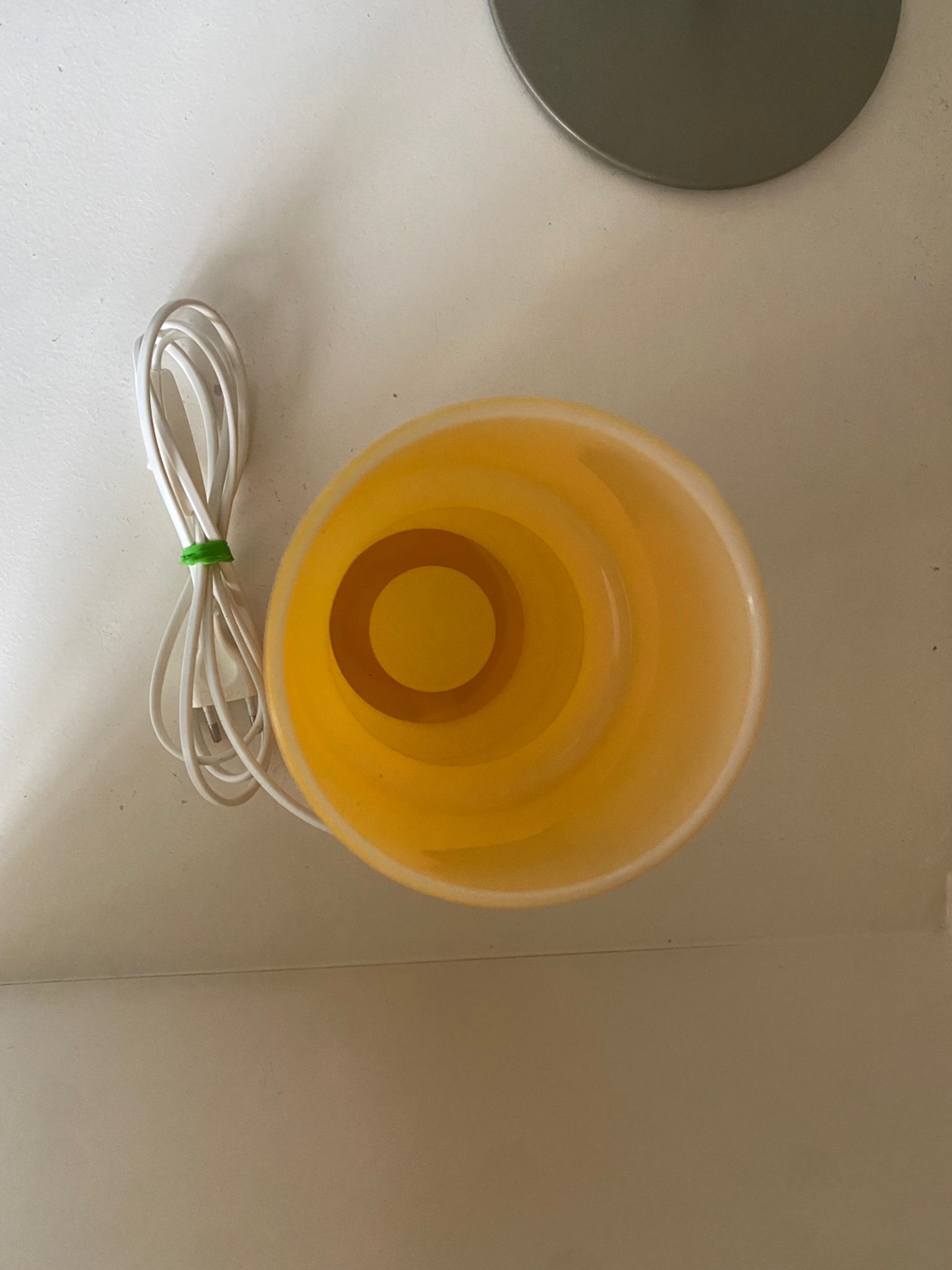 Fitz lamp in yellow glass Habitat vintage cylinder tube lamp