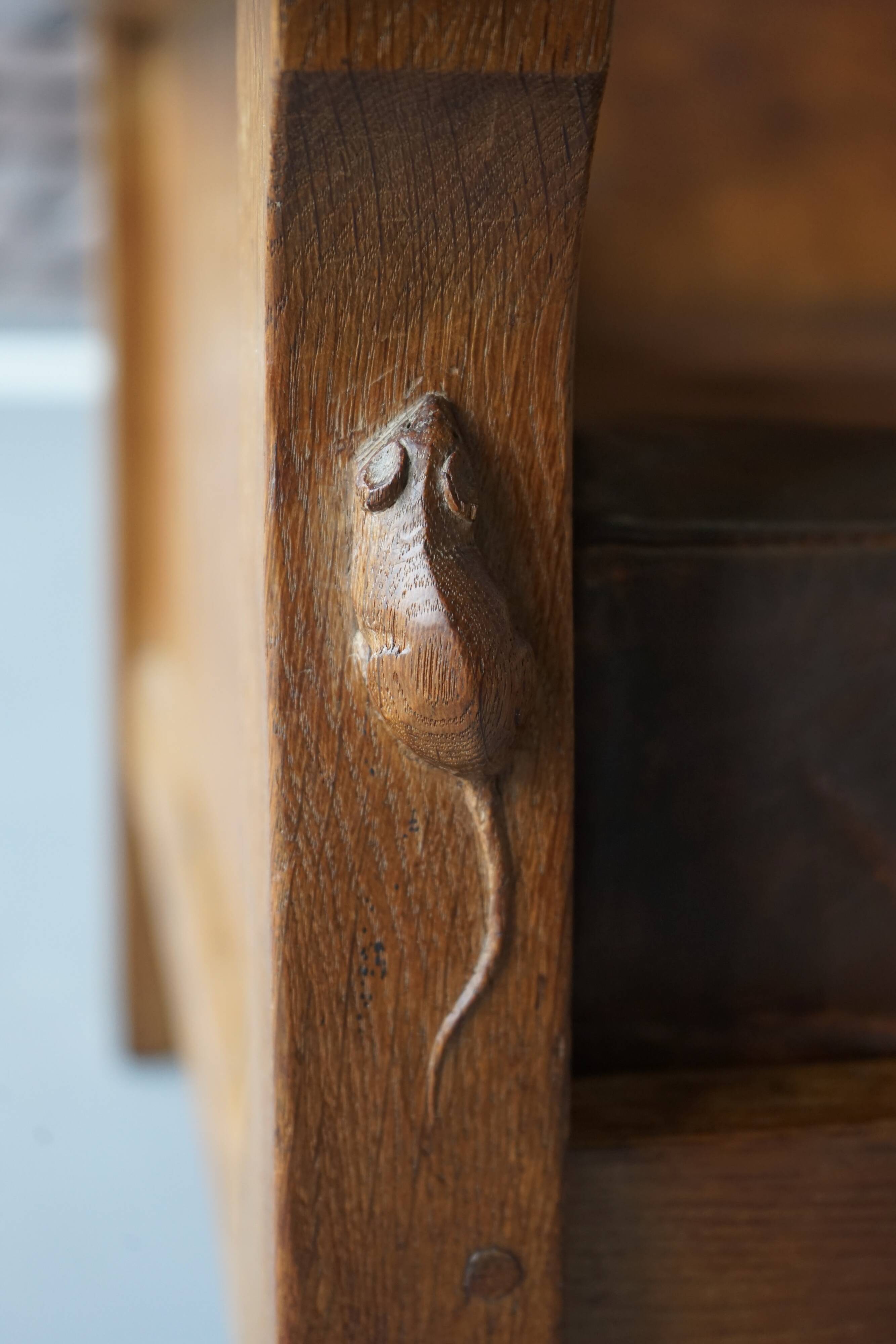 Oak Armchair by Robert Mouseman Thompson, 1940s