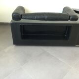 Canapé gradual lounge cuir noir Cini Boeri - knoll/gavina