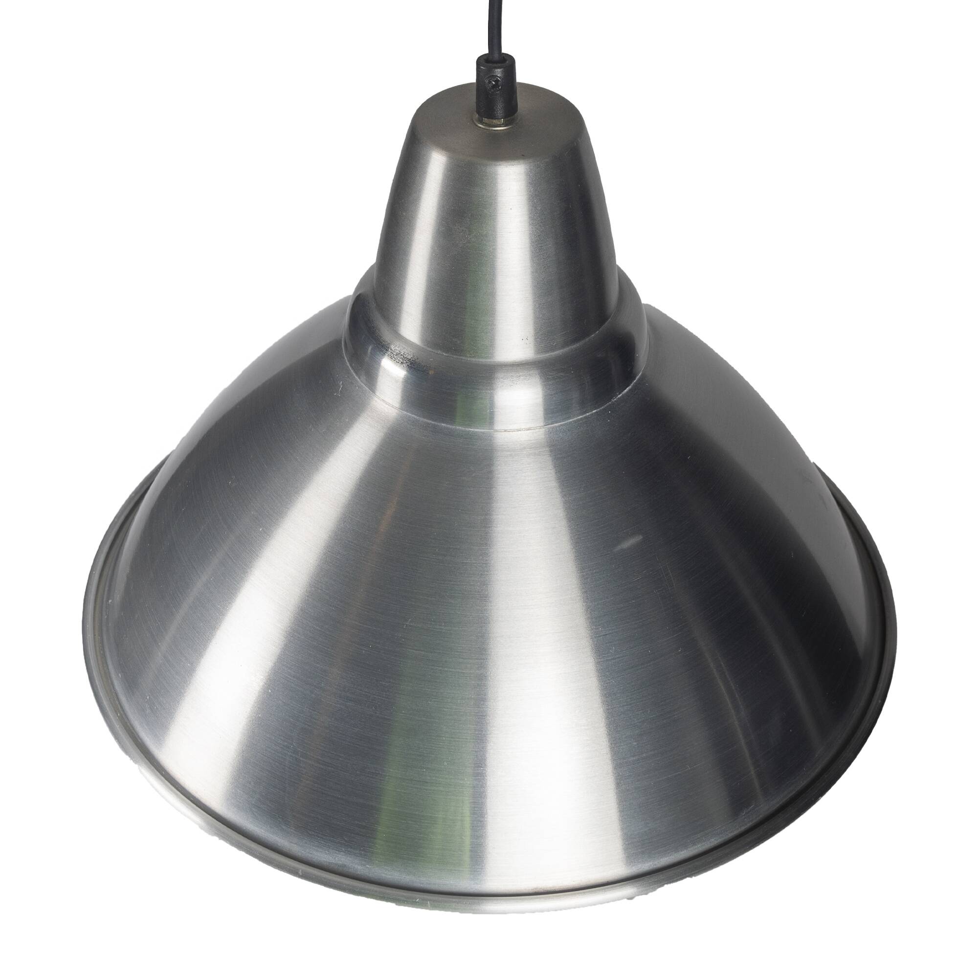 Industrial brushed aluminium lamp