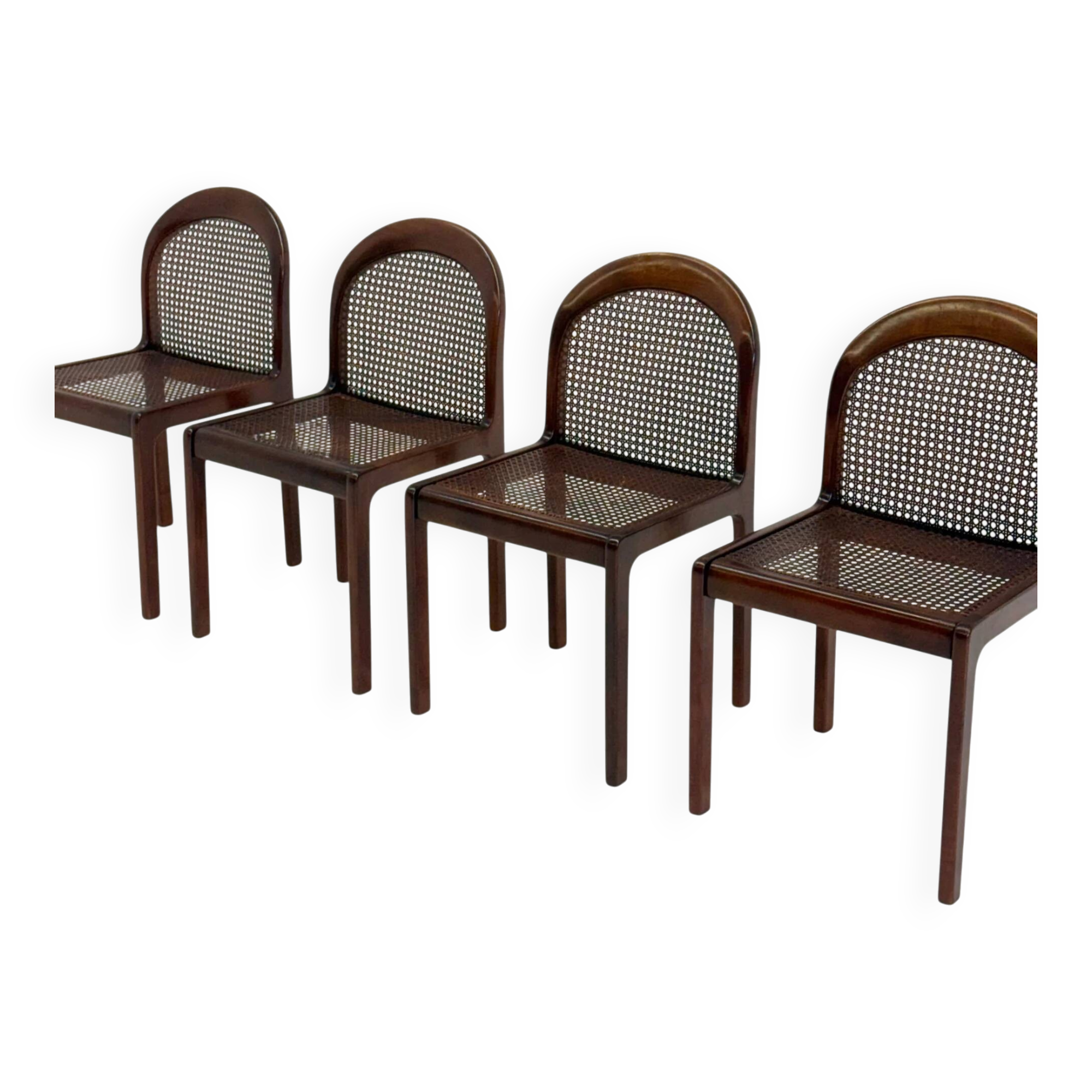 Ensemble de quatre chaises de salle à manger de style Mid-Century par Lübke