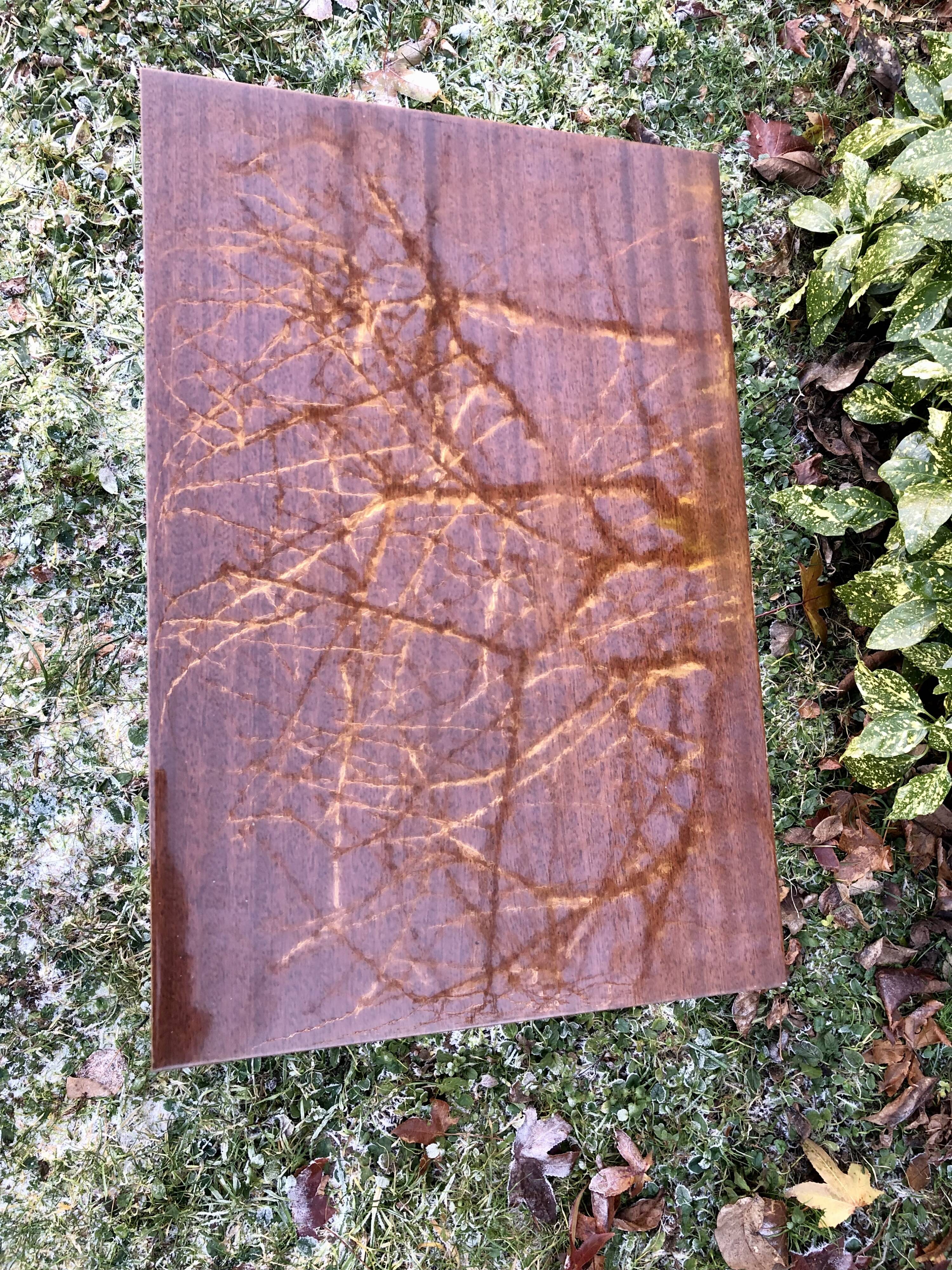 Vintage varnished bedside table
