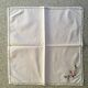 Nappe 145 x 245 brodée fleurs et 12 serviettes
