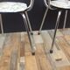 Series of 2 formica chairs marble effect of the 70s