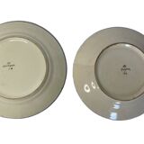 Quimper HB, pair of earthenware plates couple circa 1950