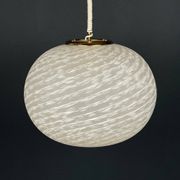 Large swirling Murano glass pendant lamp from Vetri Murano, Italy, 1970s.