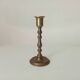 Antique candle holder in solid brass, gilded bis