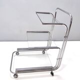 Serving Cart with Three Glass Shelves, Italy