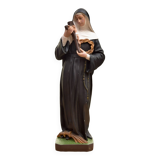 Statuette of Saint Rita in hand-painted resin - 40 cm - Made in Italy