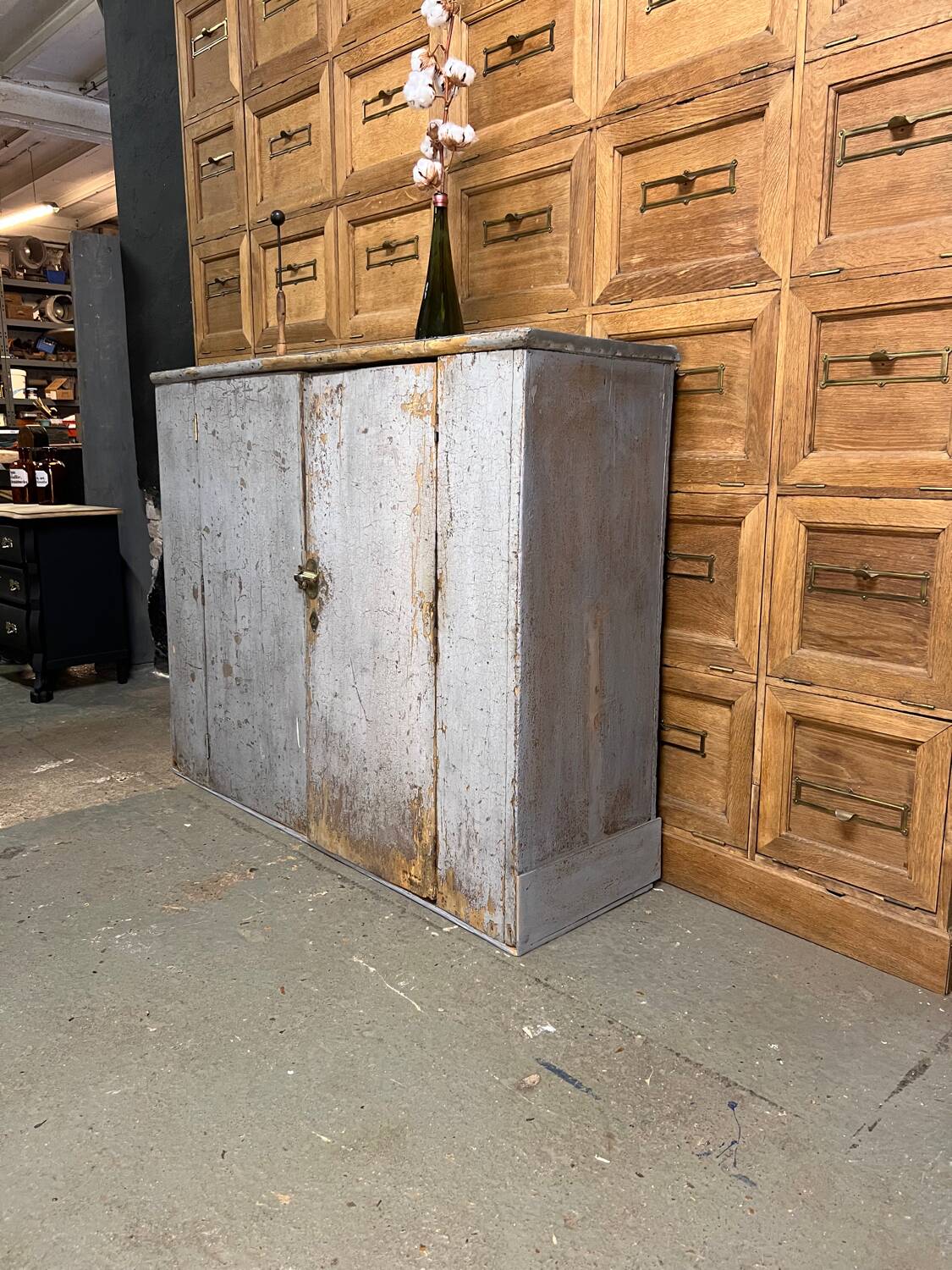 Patinated Gustavian buffet