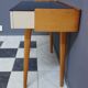 Writing desk table with Black Opaxit glass top 1960s