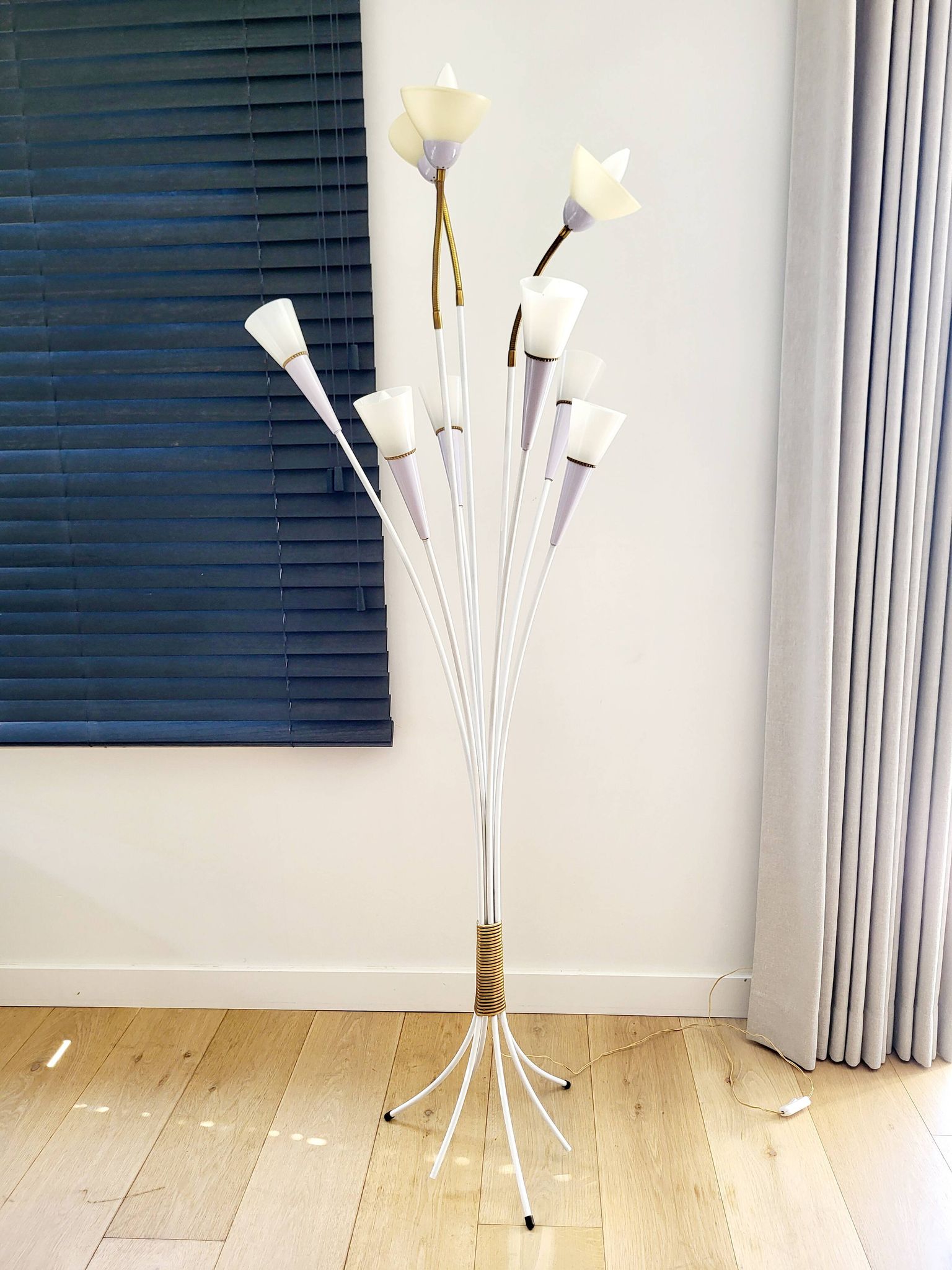 Nine-light floor lamp, 1950-1960
