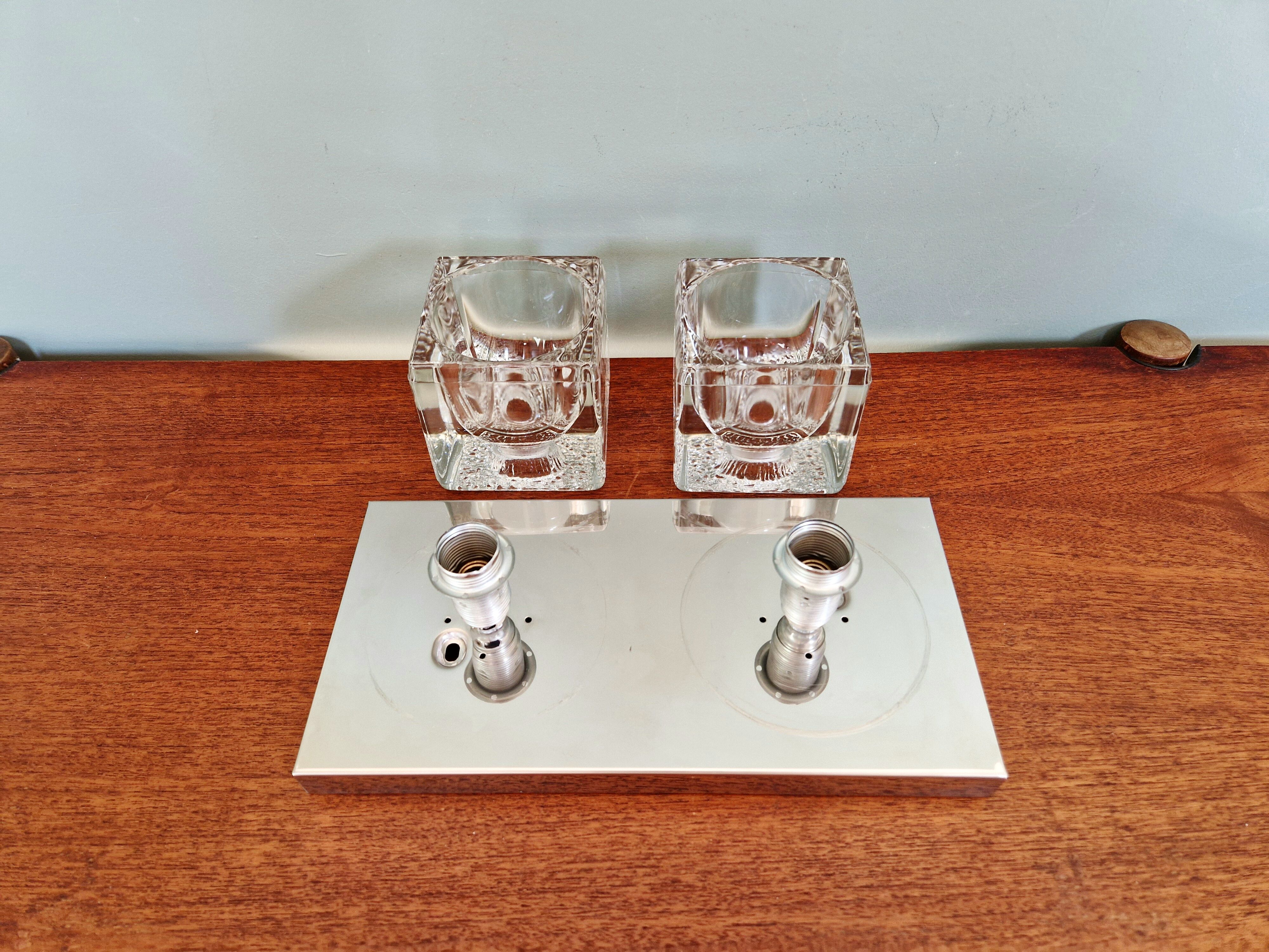 Applique murale double Ice Cube, Peill & Putzler, 1970