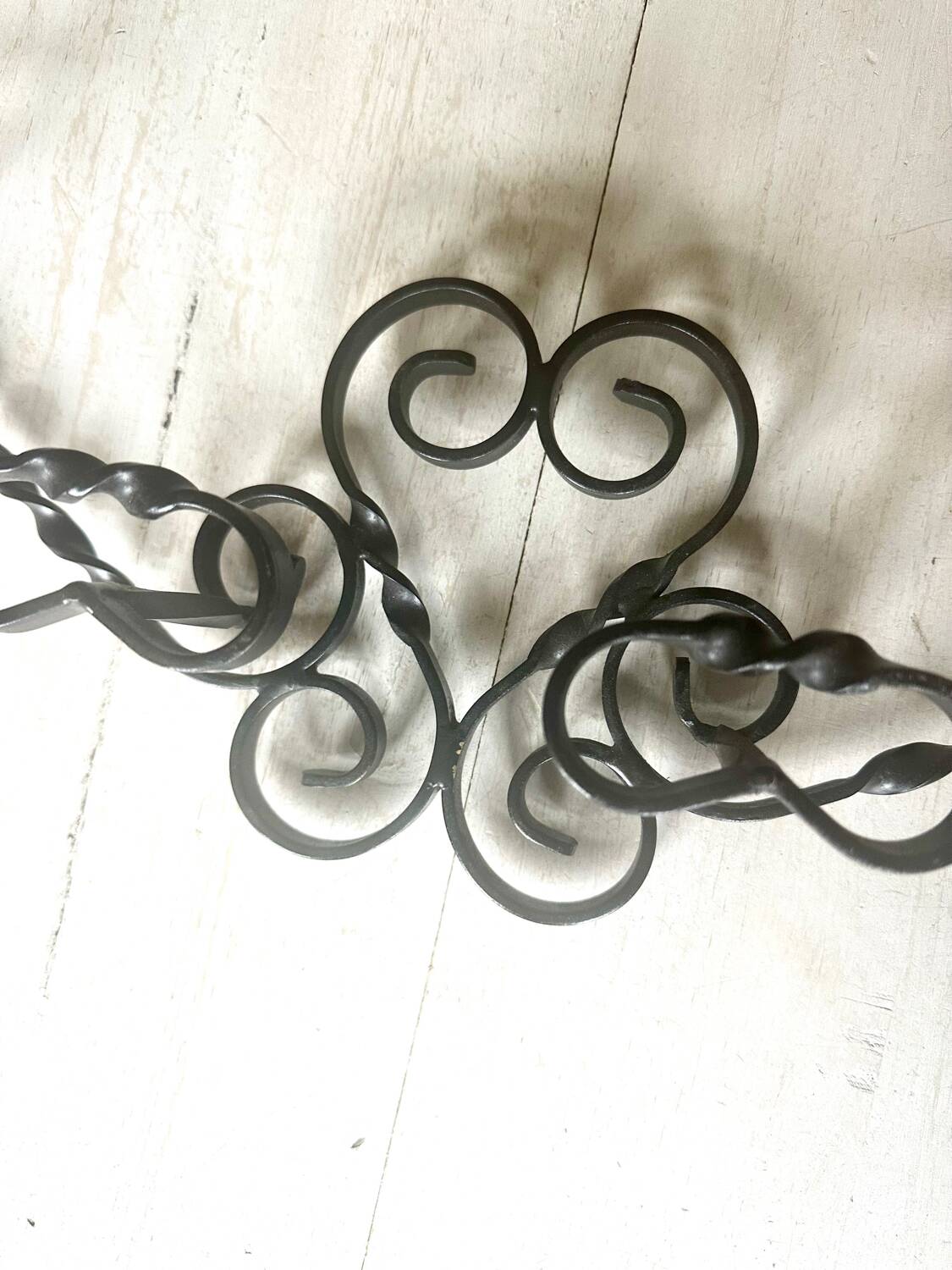 Old wrought iron coat rack