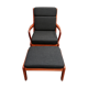 Fauteuil et son ottoman teck design scandinave 1950