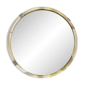 Italian Grand Murano Glass Venetian Wall Mirror by Simoeng