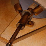 Brass and Cherry Floor Lamp, 1950s