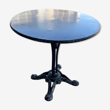 Black metal bistro table