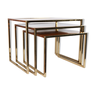 Three interlocking, stackable tables, Renato Zevi