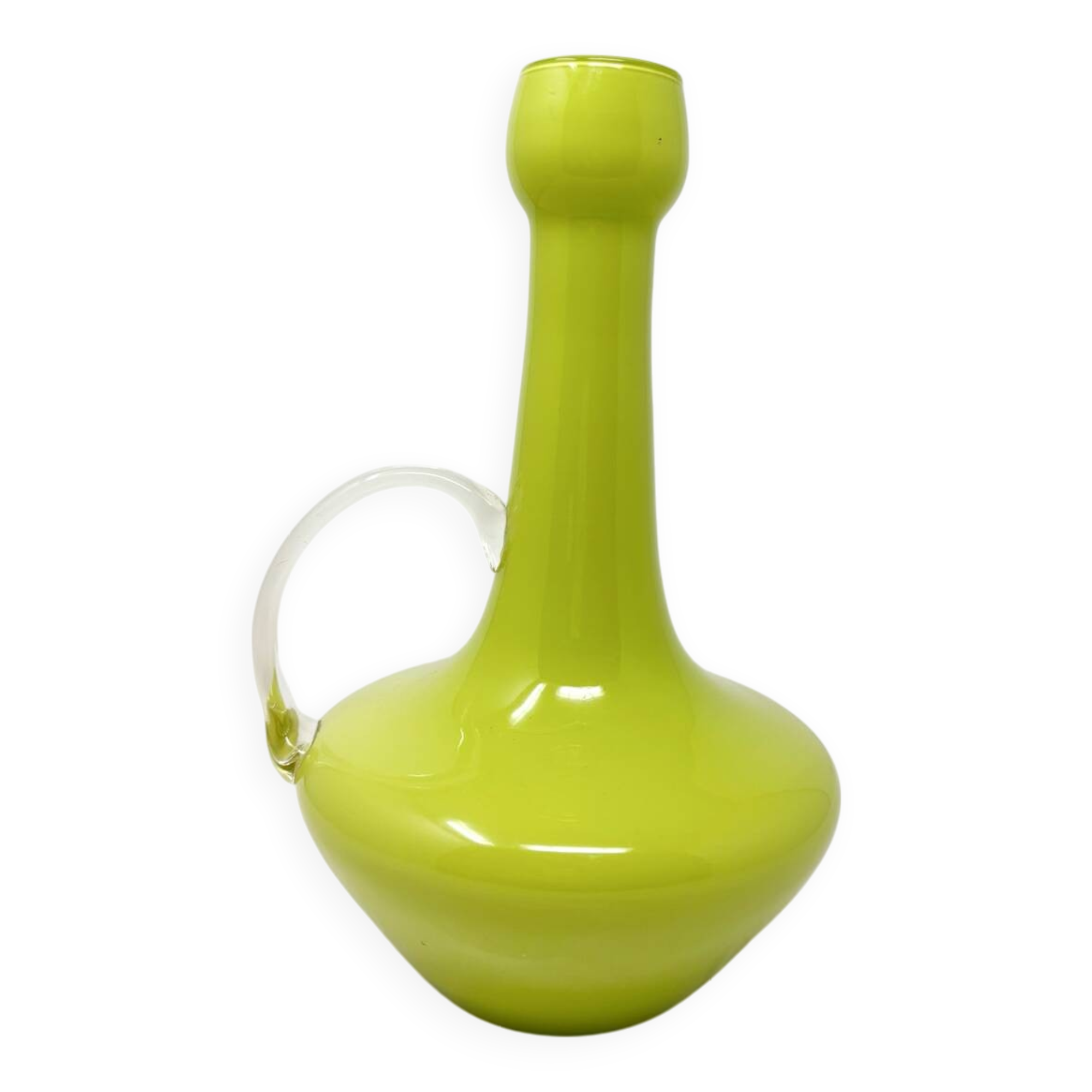 Empoli opaline lime green vase