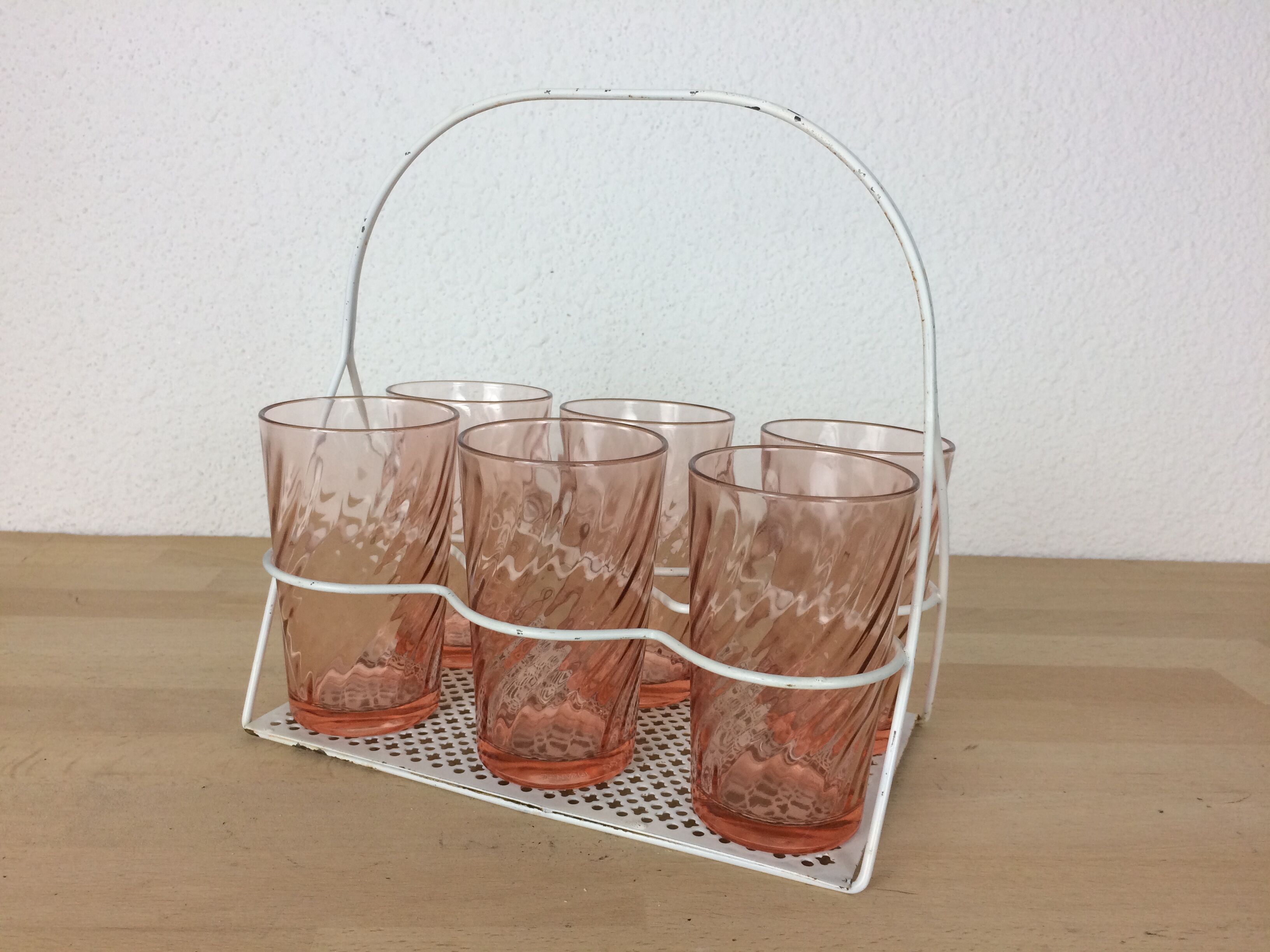 Tray wears cups perforated sheet metal, 50s