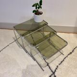 Chrome trundle tables