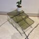 Chrome trundle tables