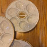 Set of 5 oyster plates Saint-Clément France no. 4589 – Earthenware