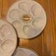 Lot de 5 assiettes à huîtres Saint-Clément France n°4589 – Faïence